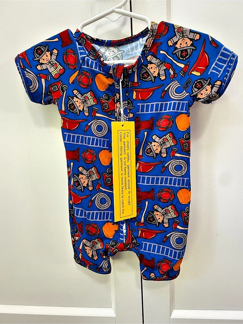 Wear, Love, W. Baby Footie Romper in Blue & Red Size 3-6M NWT